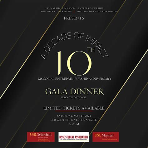 USC MSSE 10 Year Gala Dinner, Intercrew, Los Angeles, 11 May 2024 ...