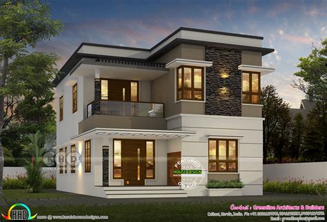 1600 sq-ft 4 bedroom modern flat roof house - Kerala Home Design and ...