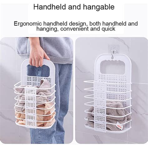 8145 Wall Hanging Laundry Basket Clothes Hanger Dirty Hamper Clothes S ...