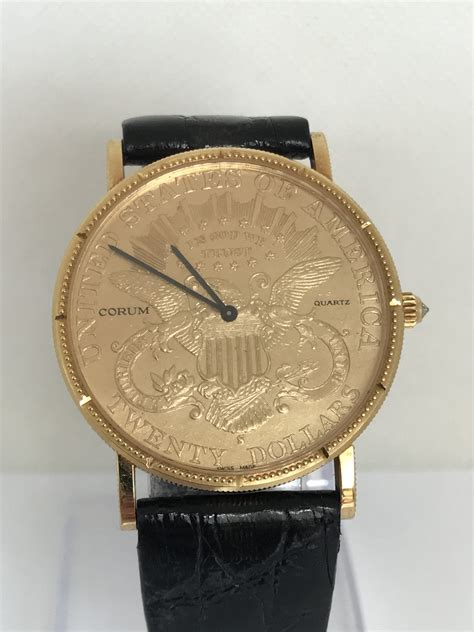 Corum Twenty Dollar Coin Watch 18K Gold Quartz, 55% OFF