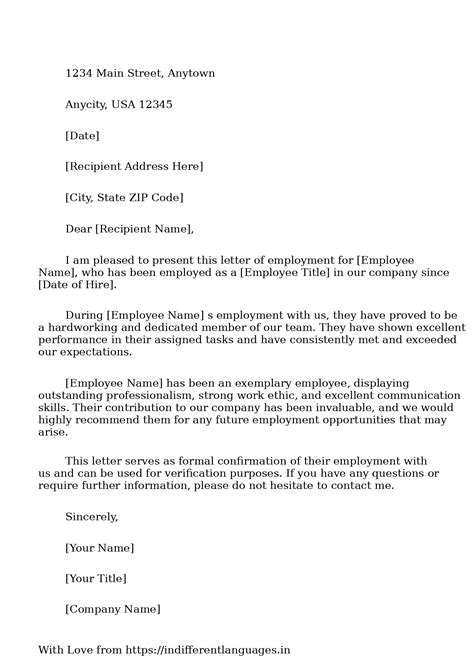 3 Examples of Certificate Of Employment Template