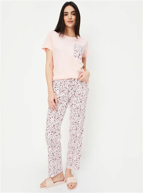 Buy Women Floral Printed PJ Set Online at just Rs. 799.0 ...
