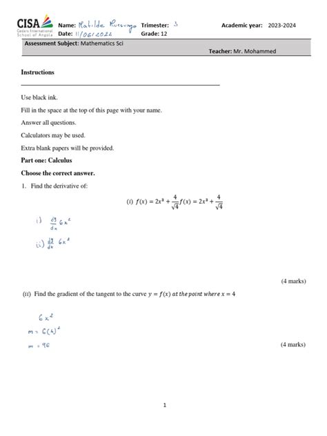 Math G12 Exam 的图像结果