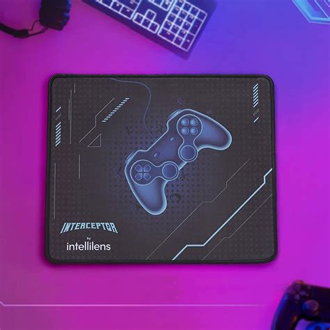 INTERCEPTOR by Intellilens Gaming Mouse Pad for Laptop (30x25cm) | 3mm ...