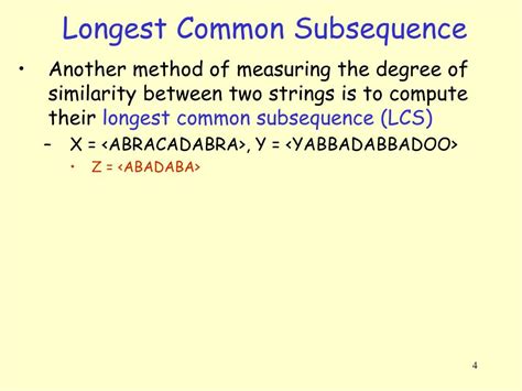 Image result for Longest Common Subsequence Complexty