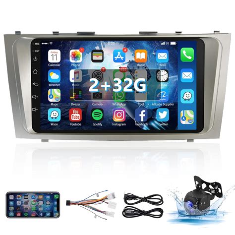 Podofo Android 10 Car Stereo for Toyota Camry 2G + 32G Double Din Radio ...