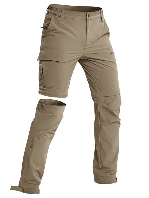 Hiauspor Men's Hiking Pants Convertible Water-Resistant Quick Dry ...