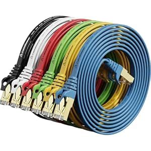 Cat7 Shielded Ethernet Patch Cable 5ft 6 Pack ( Highest Speed Cable ...