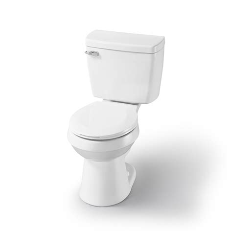 Project Source Pro White Round Chair Height 2-piece Toilet 12-in Rough ...