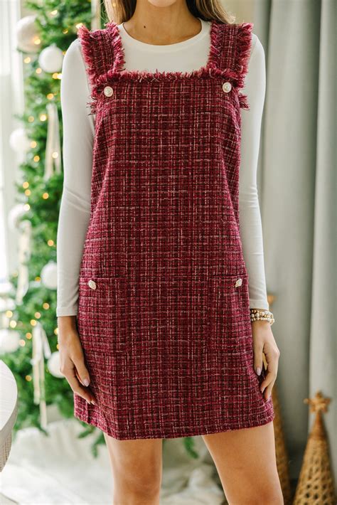 Need Your Love Red Tweed Dress - Shop the Mint