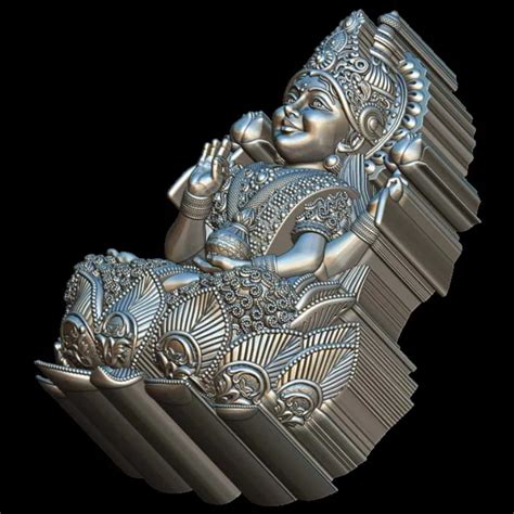 Buy MahaLakshmi 3D Model - Prosperity and Abundance