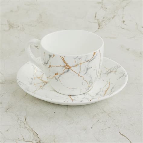 Buy Marshmallow Bone China Cup and Saucer - 210ml from Home Centre at ...