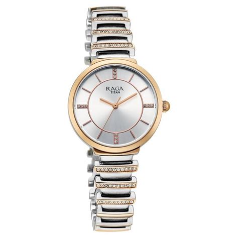 Buy Online Titan Raga Spotlight Quartz Analog Silver Dial Two Toned ...