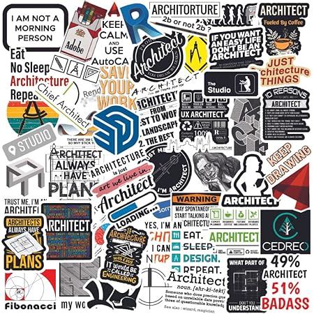 CodersParadise Pack of 50 Architect Edition Vinyl Stickers For Laptop ...
