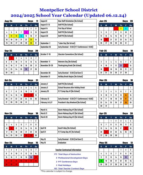 Calendars and Schedules - Montpelier Public School