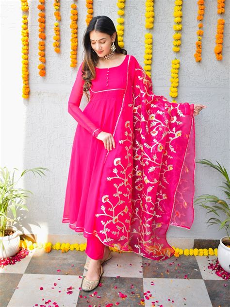Pink Georgette Suit Set – Label Krisha