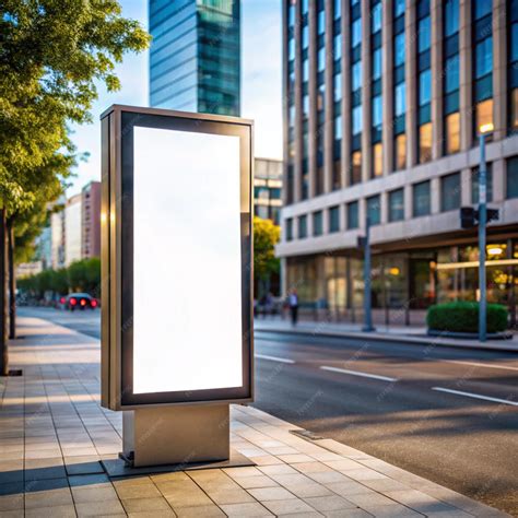 Blank digital screen sign mockup in the urban environment empty space ...