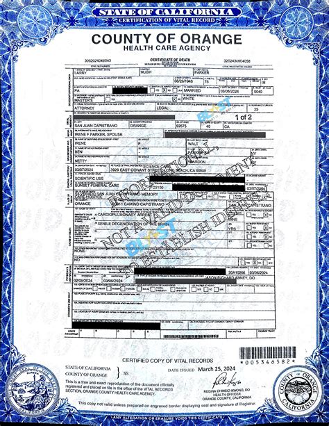 Larry H. Parker's Death Certificate: Official Cause of Death Revealed