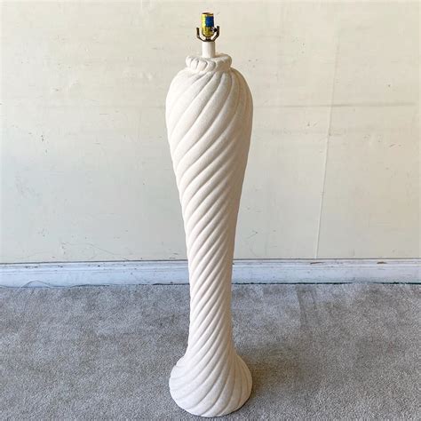Postmodern Spiral Swirl Ceramic Floor Lamp For Sale at 1stDibs
