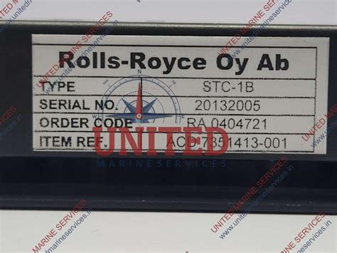 ROLLS-ROYCE STC-1B AQUAMASTER SECONDARY TURNING CONTROLLER | United ...
