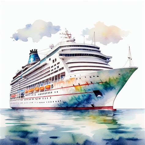 A drawing of a cruise ship from the company of the company | Premium AI ...