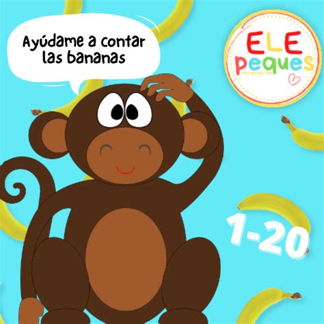 Contando bananas – español para niños – hiszpański dla dzieci – ELEpeques