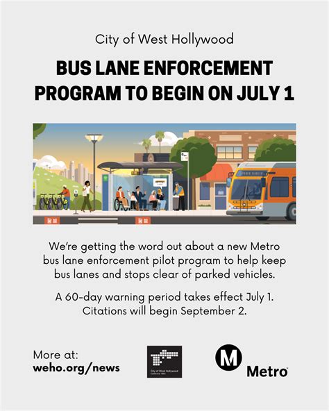Bus Lane Enforcement Program to Begin in the City of West Hollywood on ...