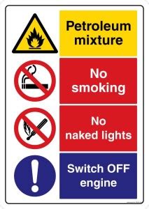 Safety Sign Store Petroleum Mixture. No Smoking Emergency Sign Price in ...