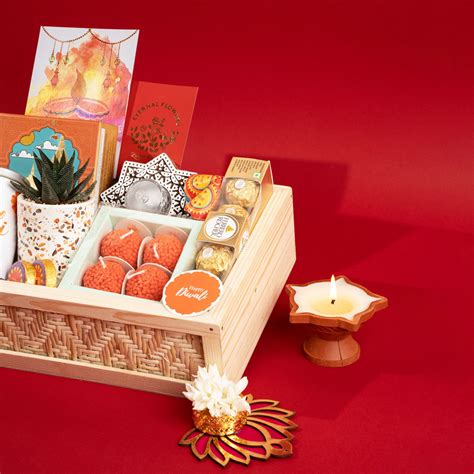 Shubh Utsav Diwali Gift Hamper – Chocolates, Dry Fruits, Diyas, Incense ...