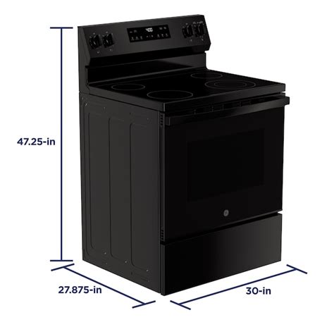 GE 30-in Glass Top 4 burners 5.3-cu ft Freestanding Electric Range ...