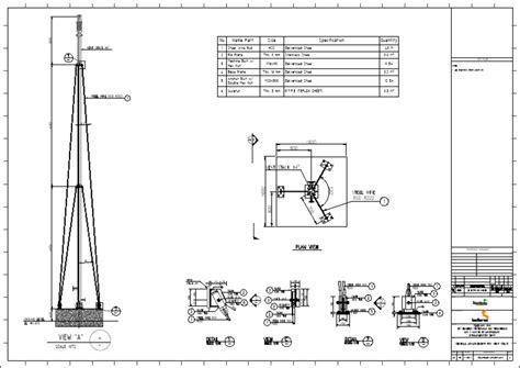 RDA-GTL-EPC-PIP-DWG-010 General Arrangement for Vent Stack Sheet 2 | PDF