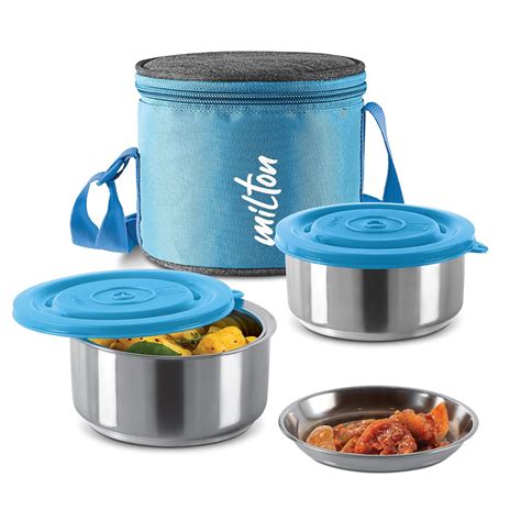 Buy MILTON Ambition 2 Stainless Steel Tiffin, 2 Containers, 300 ml Each ...