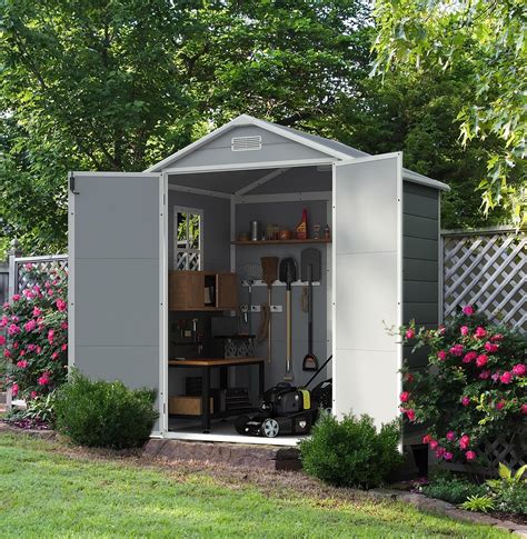 Amazon.com : Devoko Outdoor Storage Shed, 6x4 FT Plastic Resin Shed ...
