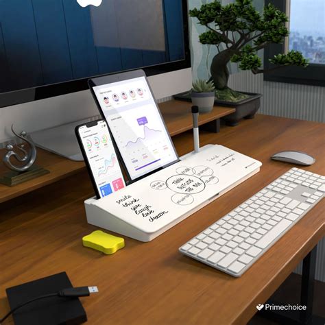 Premium Glass Whiteboard & Desk Organizer for Desktop and Computer ...