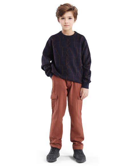 Rare Ones Kids Carrio Navy Full Sleeve Cotton Printed Regular Fit Swea