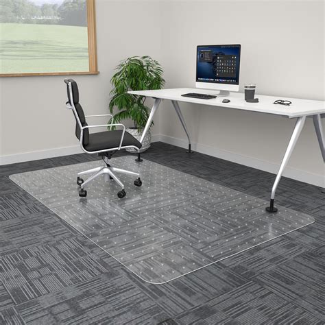 100pointONE Extra Large Office Chair Mat for Carpet, 46" x 96" Clear ...