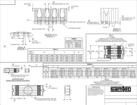 SEAF-xx-xx.x-xx-xx-x-A-xx-K-TR Drawing Datasheet by Samtec Inc. | Digi ...