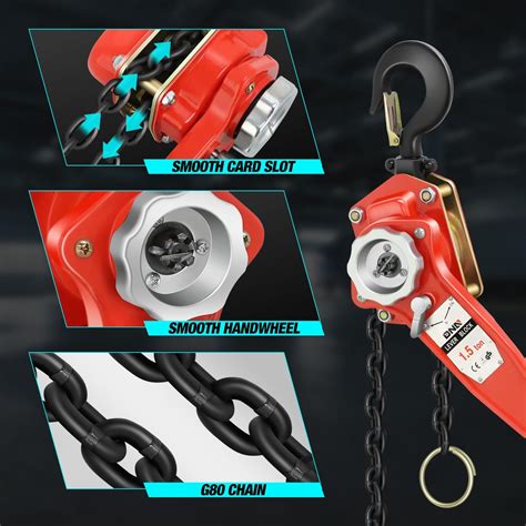 DNA MOTORING Lever Block Chain Hoist 2T/4400lbs India | Ubuy