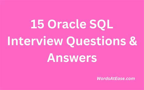 Oracle SQL Interview Questions and Answers 的图像结果