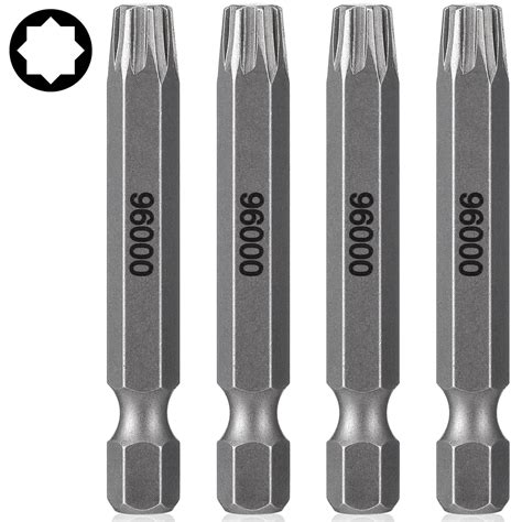 4pcs Spider Driver Bits, 8 Point Star bit 2" Length bits S2 Steel Bit ...