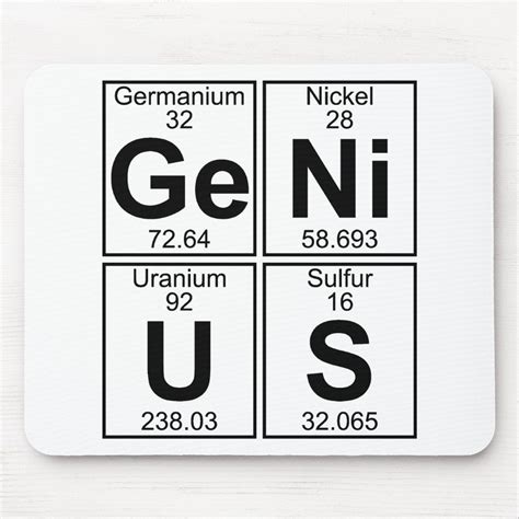 Ge-Ni-U-S (genius) - Full Mouse Pad | Zazzle