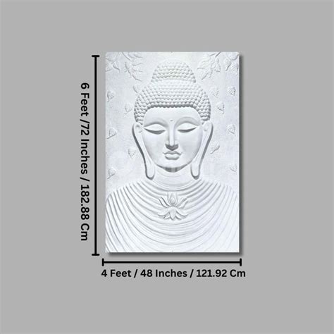 Buy 6X4 Peaceful Buddha Mural Art Online - Artociti