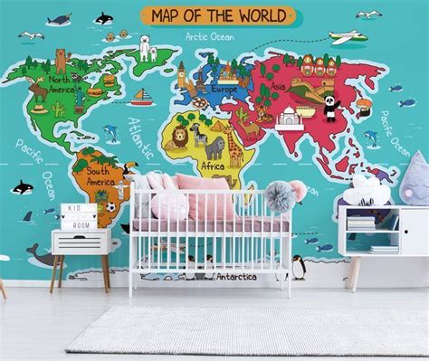 High Resolution Kids World Map 的图像结果