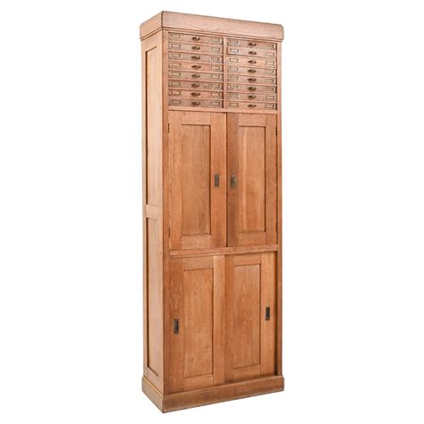 Early 20th Century French Oak Office Cabinet at 1stDibs