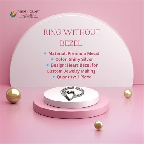 Mini Heart Silver Finger Ring Bezel – RESIN N CRAFT SUPPLIERS