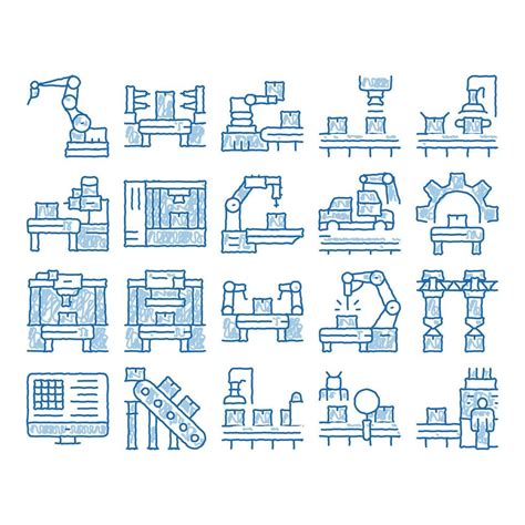 Manufacturing Process Vector Image 的图像结果
