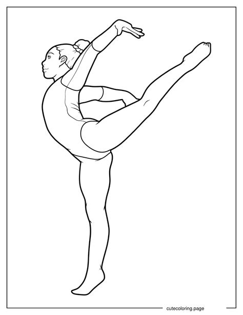 Gymnastics Coloring Page