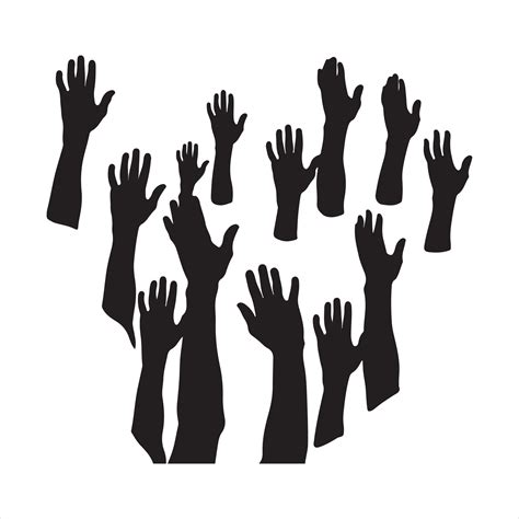 silhouettes of hands silhouette white background 48895583 Vector Art at Vecteezy