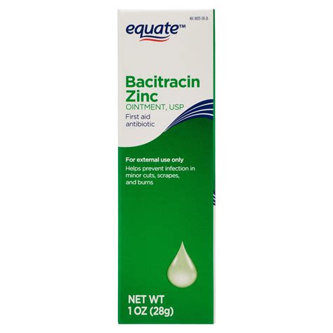 Buy Equate Bacitracin Zinc USP Ointment, First Aid Antibiotic, 1 oz ...