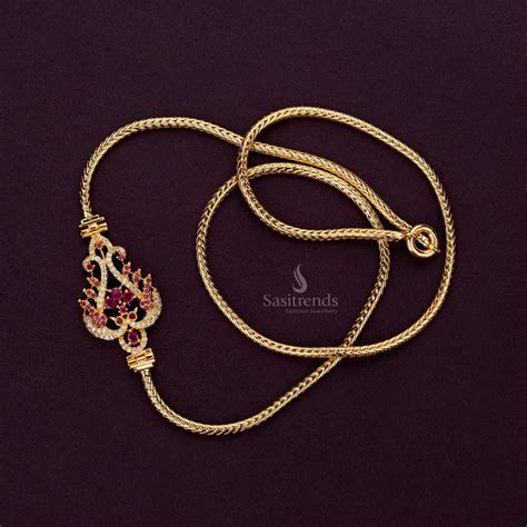 One Gram Micro Gold Plated Guaranteed Mugappu Chains – Sasitrends